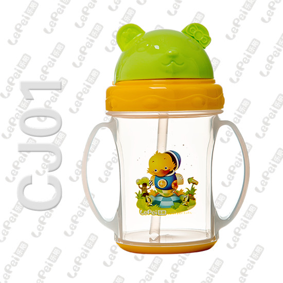 樂(lè)陪吸管水壺綠