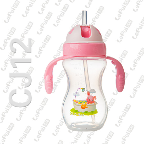 樂(lè)陪吸管水壺淺紅