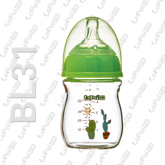 樂陪無柄玻璃奶瓶