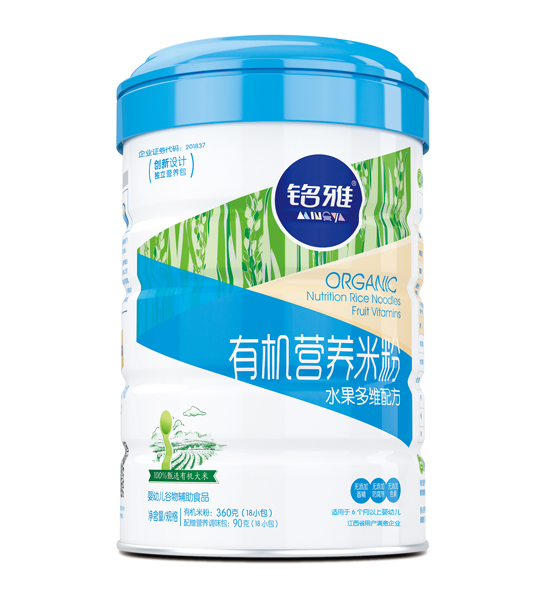 銘雅水果多維有機營養(yǎng)米粉(聽裝)