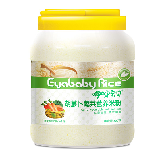 咿呀寶貝800克胡蘿卜蔬菜營養(yǎng)米粉片裝