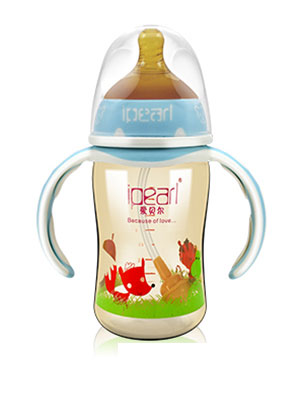 愛貝爾納米銀彩印全自動寬口奶瓶180ml