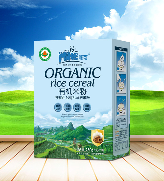 咪可核桃百合有機營養(yǎng)米粉盒裝