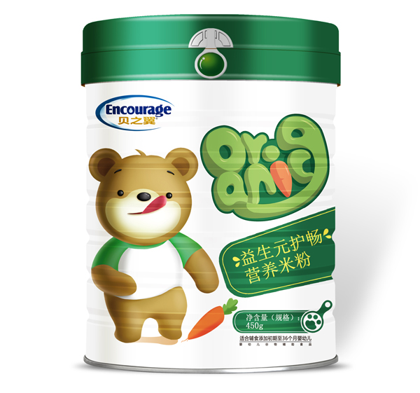 貝之翼益生元滬場純有機(jī)米粉-聽裝