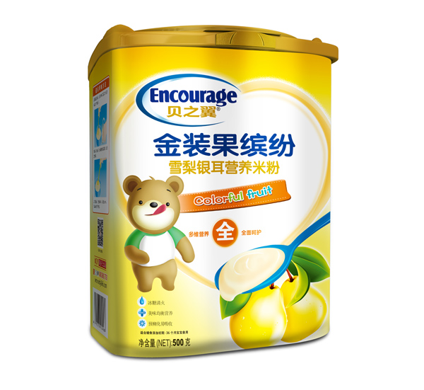 貝之翼金裝果繽紛-雪梨銀耳營養(yǎng)米粉聽裝