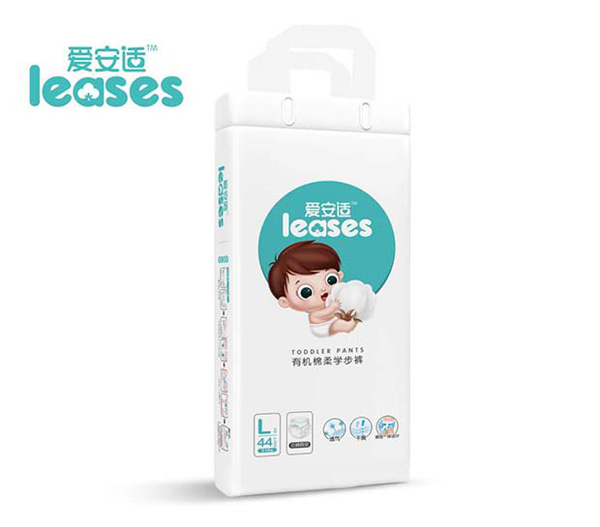 愛(ài)安適有機(jī)棉柔學(xué)步褲L