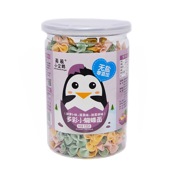 南極小企鵝無(wú)鹽多彩蝴蝶面胡蘿卜味+菠菜味+甜菜根味