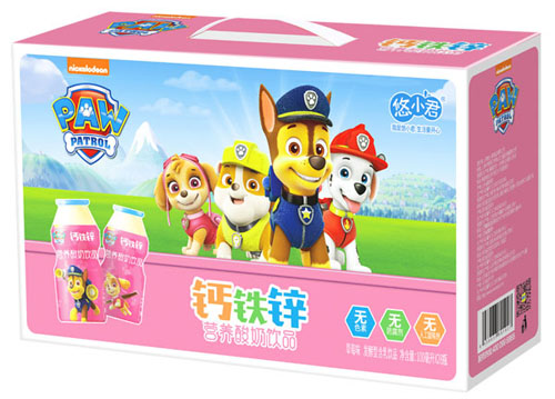 汪汪隊(duì)鈣鐵鋅草莓味營(yíng)養(yǎng)酸奶飲品禮盒裝