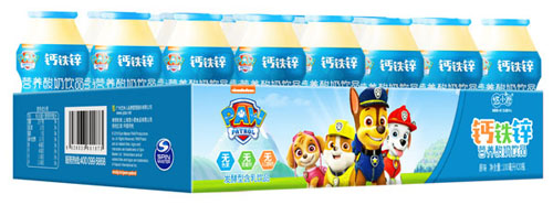 汪汪隊(duì)鈣鐵鋅營(yíng)養(yǎng)酸奶飲品(原味)4瓶5排
