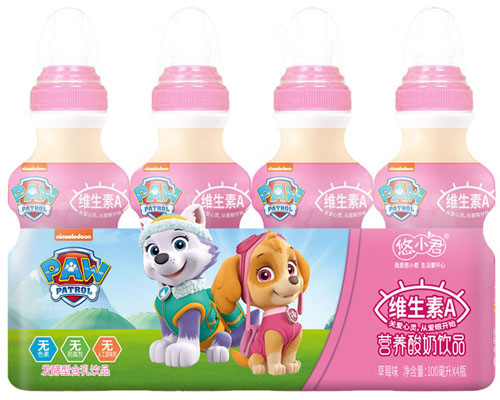 汪汪隊(duì)維生素A營(yíng)養(yǎng)酸奶飲品(草莓味)