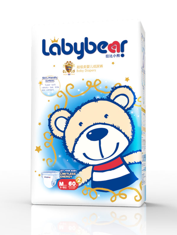 拉比小熊超級柔嬰兒紙尿褲M62