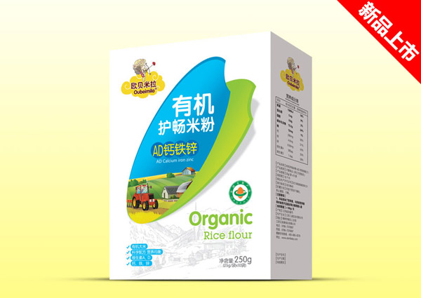 歐貝米拉有機護暢米粉-AD鈣鐵鋅盒裝