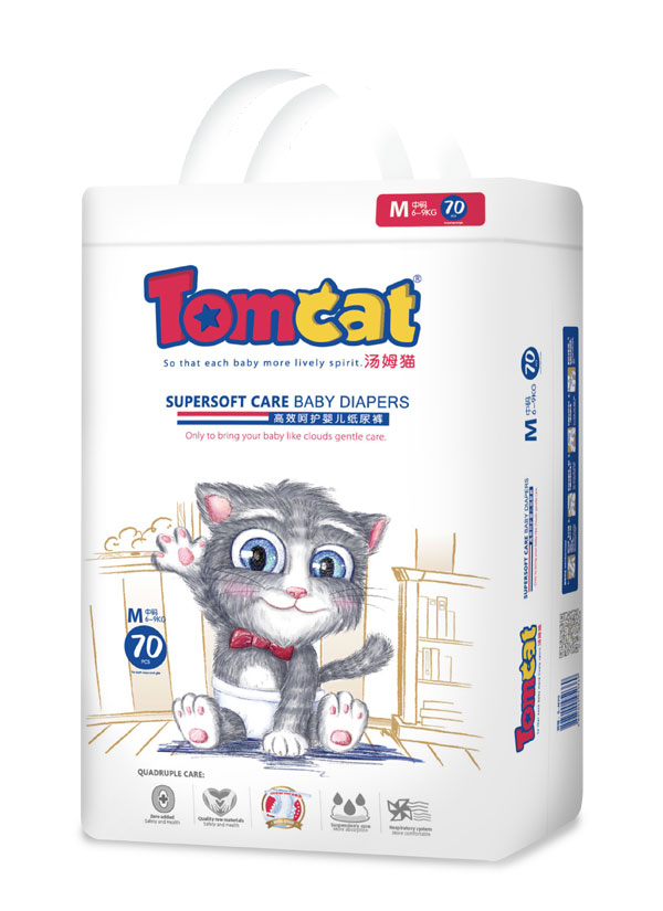 湯姆貓高效呵護(hù)嬰兒紙尿褲M70