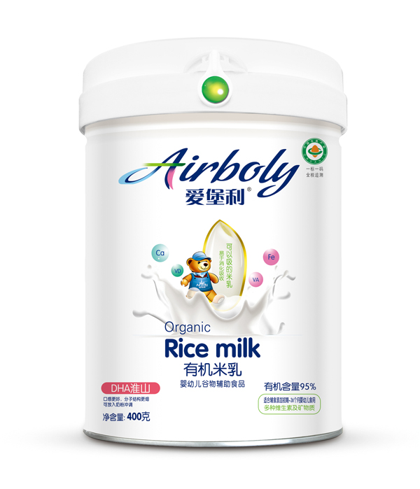 愛(ài)堡利DHA淮山有機(jī)米乳