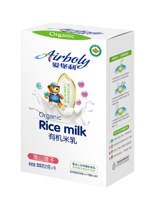 愛(ài)堡利淮山蓮子有機(jī)米乳盒裝