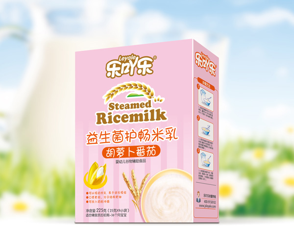 樂(lè)吖樂(lè)益生菌護(hù)暢米乳胡蘿卜番茄盒裝