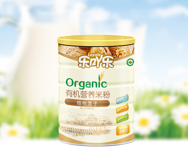 樂吖樂有機(jī)營養(yǎng)米粉核桃蓮子罐裝