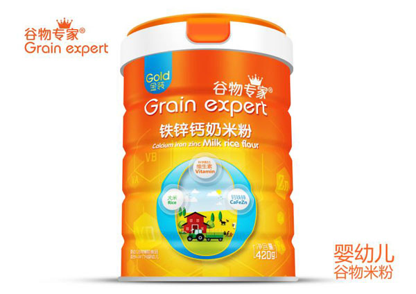 谷物專(zhuān)家鐵鋅鈣奶米粉