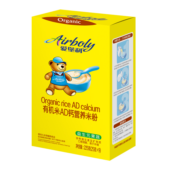 愛堡利有機(jī)米AD鈣營(yíng)養(yǎng)米粉-益生元果蔬