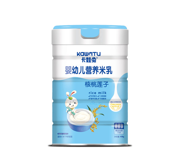 卡娃兔嬰幼兒營養(yǎng)米乳-核桃蓮子罐裝