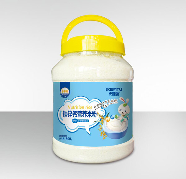 卡娃兔營(yíng)養(yǎng)米粉-鐵鋅鈣桶裝800g