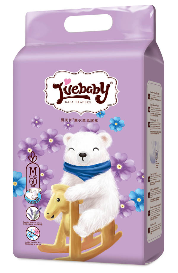 愛呵護(hù)薰衣草紙尿褲M60