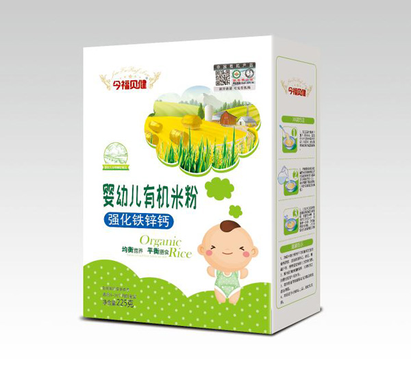 今福貝健嬰幼兒有機米粉-強化鐵鋅鈣盒裝
