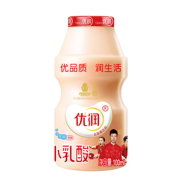 優(yōu)潤乳酸菌飲品 100ml 小乳酸 瓶標(biāo)