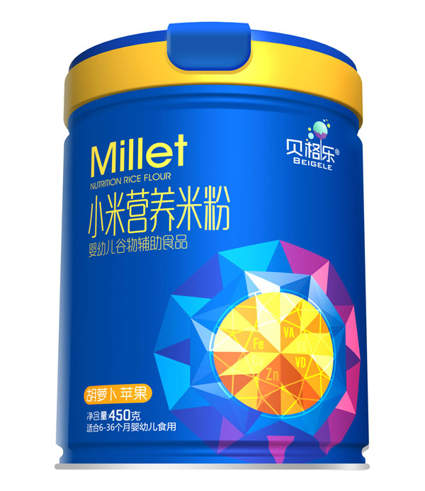 貝格樂小米營養(yǎng)米粉-胡蘿卜蘋果 聽裝