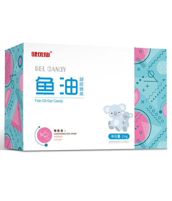 健優(yōu)仙魚油凝膠糖果橫盒