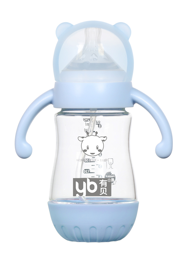 有貝玻璃奶瓶4060 藍色
