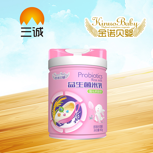 金諾貝嬰益生菌米乳-強化鈣鐵鋅
