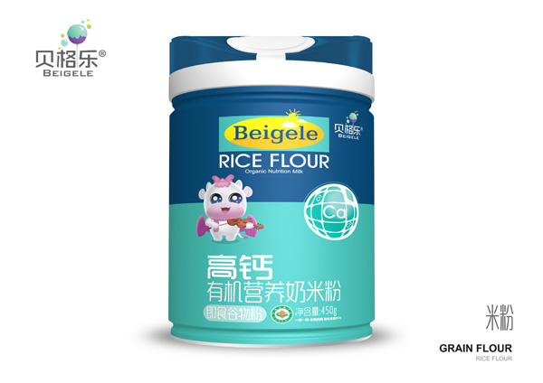 貝格樂高鈣有機營養(yǎng)奶米粉 聽裝