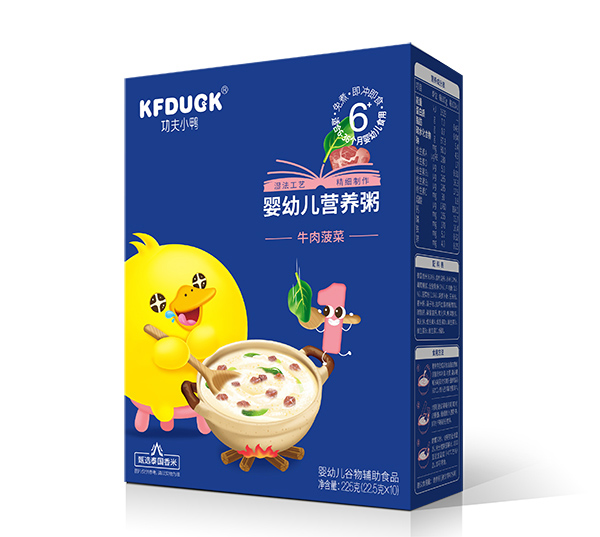 功夫小鴨嬰幼兒營養(yǎng)粥-牛肉菠菜