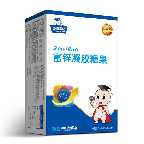 碩博搭檔富鋅凝膠糖果豎盒