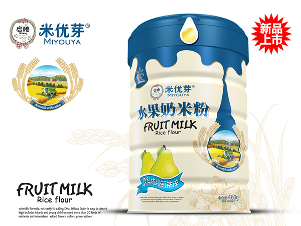 米優(yōu)芽水果奶米粉-雪梨核桃鈣鐵鋅聽裝
