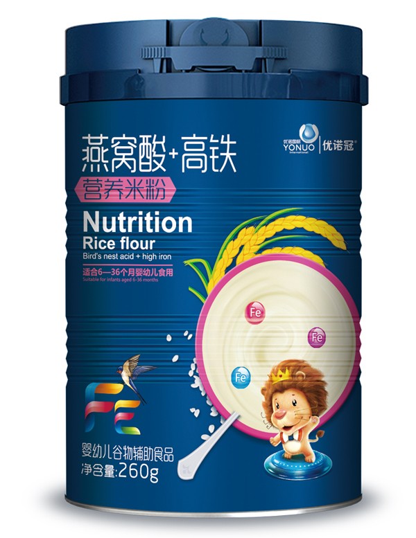 優(yōu)諾冠燕窩酸高鐵營養(yǎng)米粉