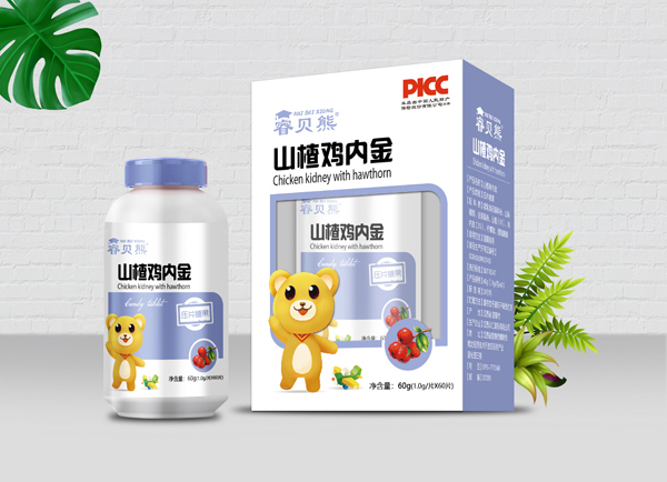 睿貝熊山楂雞內(nèi)金壓片糖果