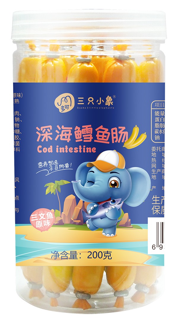 多可三只小象16支裝魚腸 三文魚原味