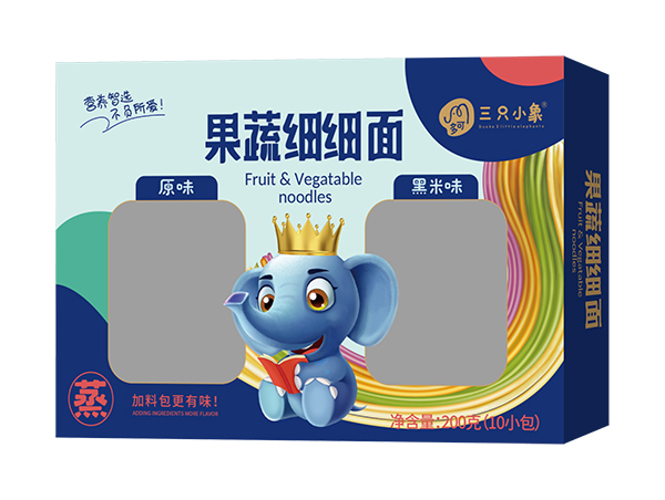多可三只小象果蔬細(xì)細(xì)面 原味+黑米