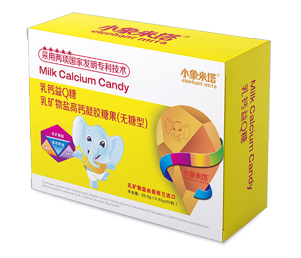 小象米塔乳鈣益Q糖乳礦物鹽高鈣凝膠糖果