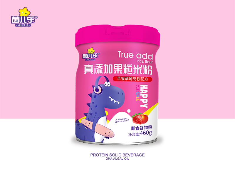 茵兒樂(lè)真添加果粒米粉-蘋(píng)果草莓高鐵配方