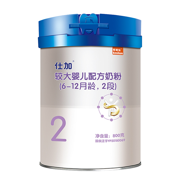 仕加較大嬰兒配方奶粉2段桶裝