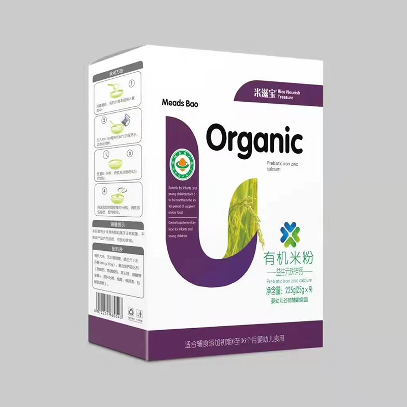 米滋寶有機(jī)米粉盒裝 益生元鐵鋅鈣
