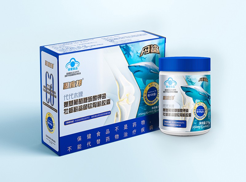 固應邦代代木牌氨基葡萄糖硫酸鉀鹽牡蠣粉鯊魚軟骨粉膠囊
