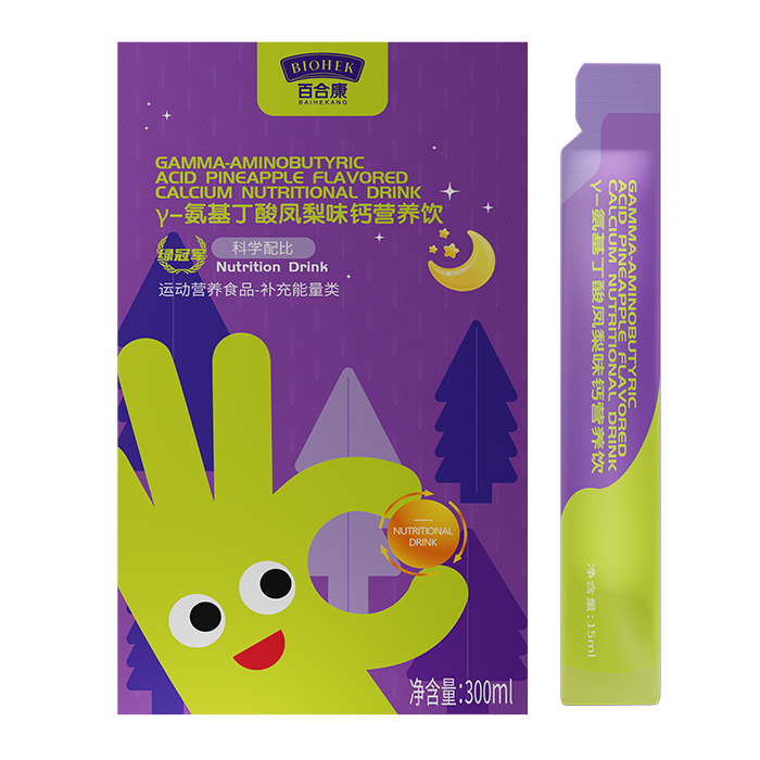 百合康綠冠軍γ-氨基丁酸鳳梨味鈣營(yíng)養(yǎng)飲