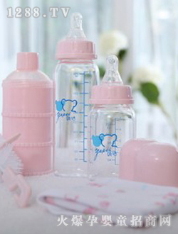雅培粉色奶瓶
