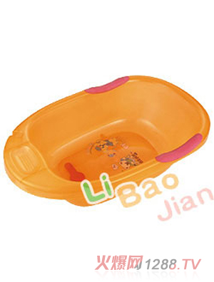 麗寶健橘黃色嬰兒浴盆