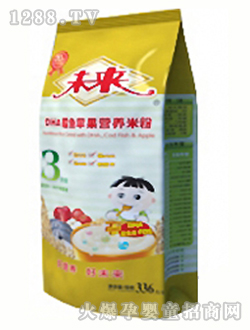 未來(lái)牌DHA鱈魚蘋果營(yíng)養(yǎng)米粉3段336g