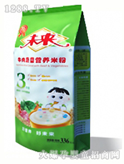 未來(lái)牌牛肉蔬菜營(yíng)養(yǎng)米粉3段336g